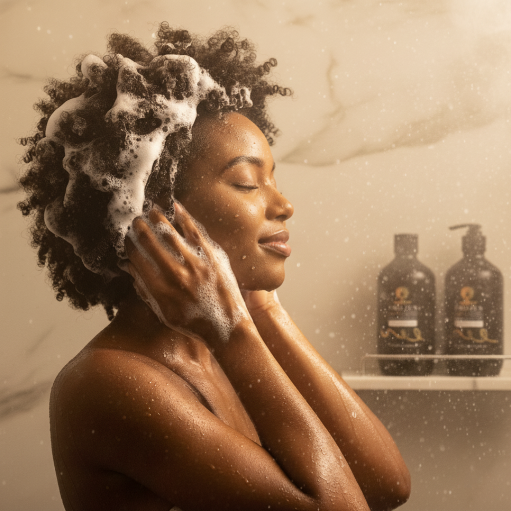 afrohair shower black women